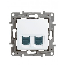 Legrand 672254 Роз 2ХRJ45 6 UTP БЕЛ ETIKA