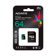 Карта памяти ADATA Premier Pro microSDXC 64 ГБ [AUSDX64GUI3V30SA2-RA1]