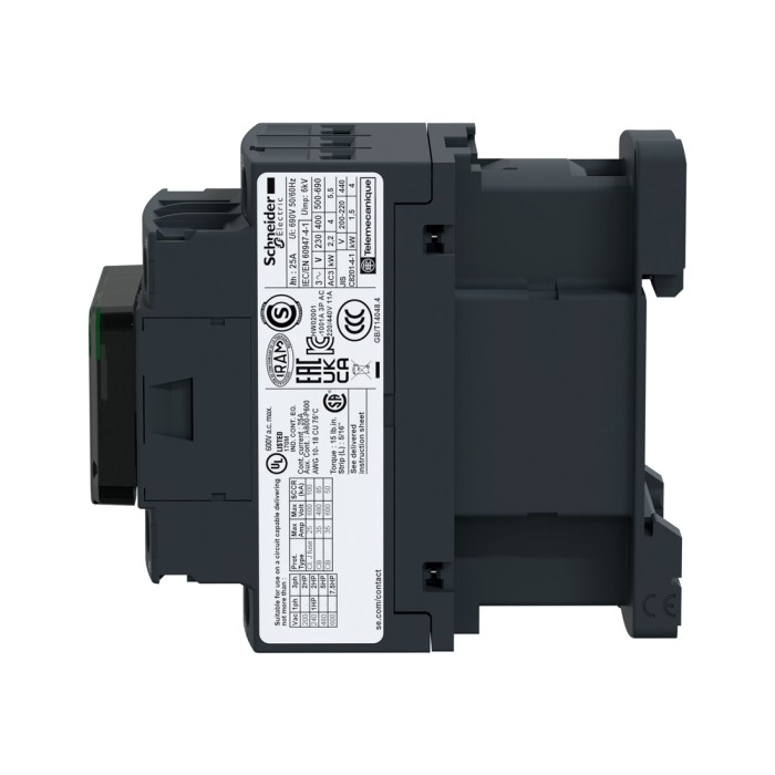 Контактор SE LC1D09BD 3Р 9А НО+НЗ 24В DС винт.зажим