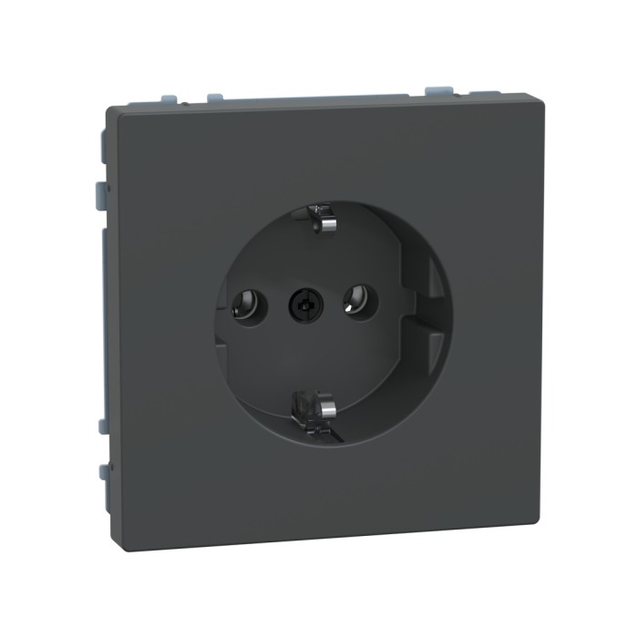 Розетка мех-м MERTEN MTN2301-6034 D-Life шторки винт.зажим антрацит