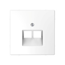 Центральная накладка MERTEN MTN4522-6035 D-Life для розетки 2-ой RJ45 белый лотос