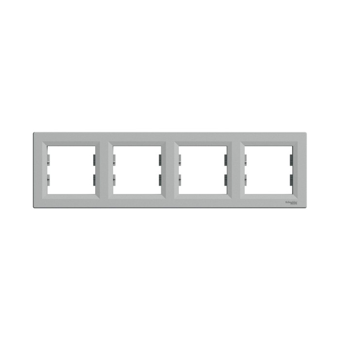 Рамка горизонтальная SE EPH5800461 Asfora 4 постовая алюминий