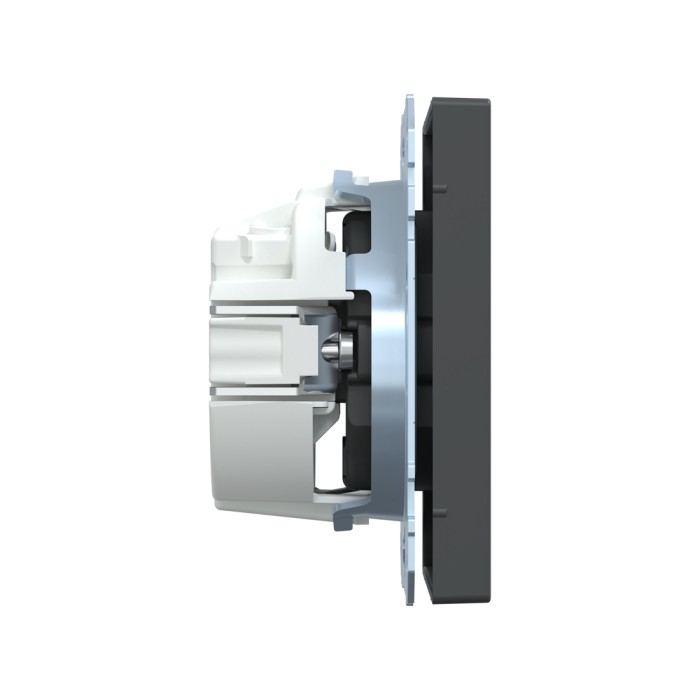 Розетка мех-м MERTEN MTN2301-6034 D-Life шторки винт.зажим антрацит