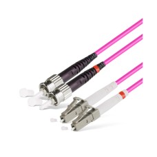 Патч Корд Оптоволоконный LC/UPC-ST/UPC MM OM4 50/125 Duplex 3.0мм 1 м