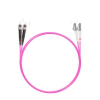 Патч Корд Оптоволоконный LC/UPC-ST/UPC MM OM4 50/125 Duplex 3.0мм 1 м