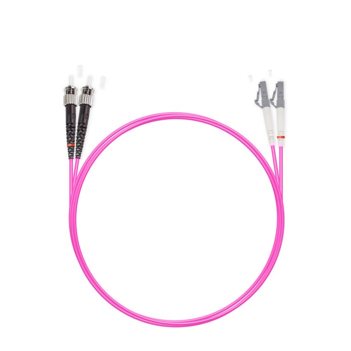 Патч Корд Оптоволоконный LC/UPC-ST/UPC MM OM4 50/125 Duplex 3.0мм 1 м