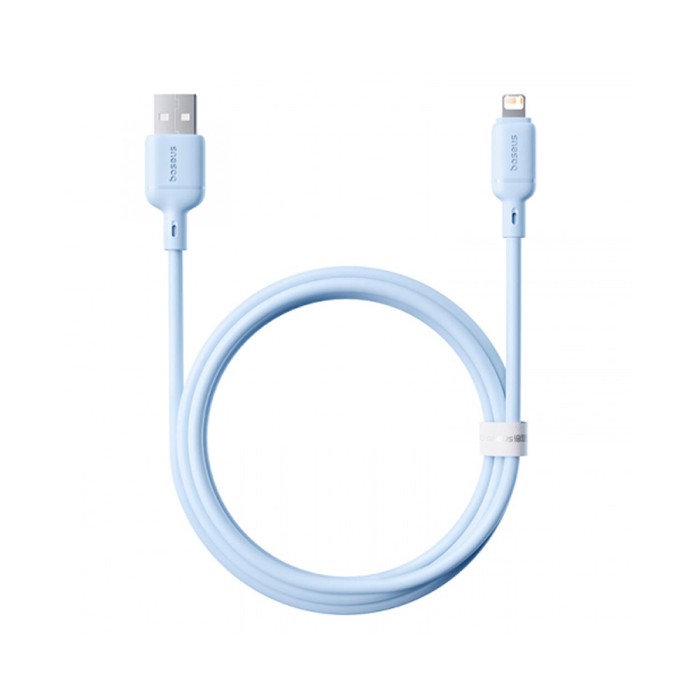 Интерфейсный кабель Baseus Silky USB to iP 2.4A 1m Galaxy Blue (P10377702313-00)