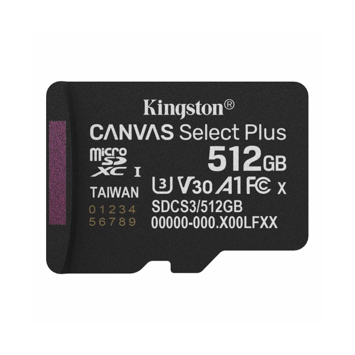 Карта памяти Kingston SDCS3/512GBSP Canvas Select Plus A1 U3 V30 512GB