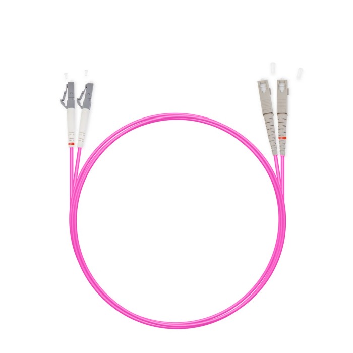 Патч Корд Оптоволоконный SC/UPC-LC/UPC MM OM4 50/125 Duplex 3.0мм 1 м