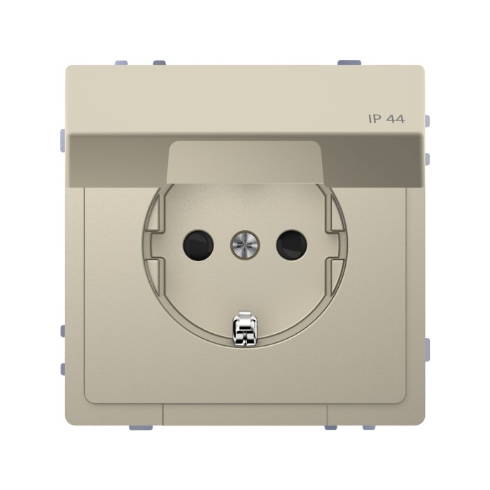 Розетка мех-м MERTEN MTN2314-6033 D-Life 16А с крышкой IP44 сахара