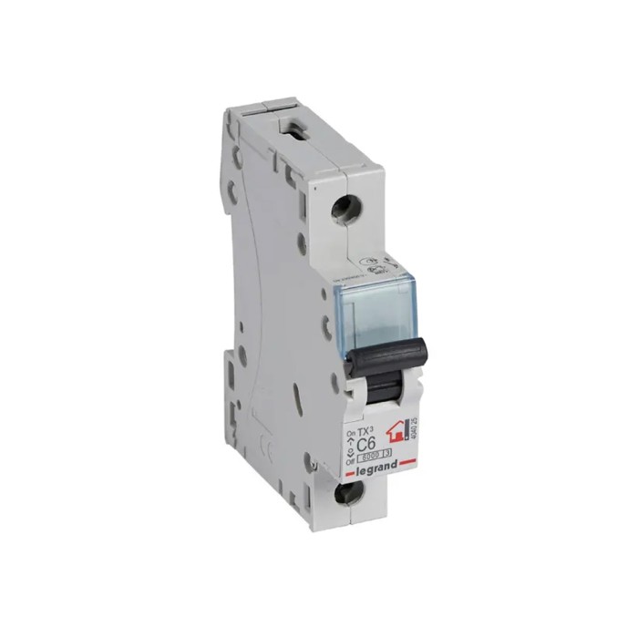 Автоматический выключатель Legrand 404025 1П C 6A TX3 6000 6kA