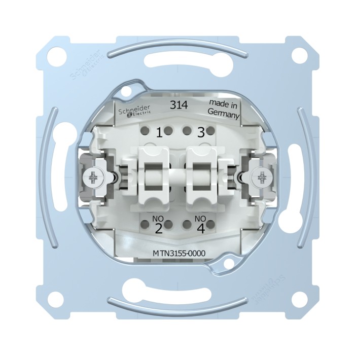 Кнопочный выключатель мех-м MERTEN MTN3155-0000 D-Life 2х клавишный