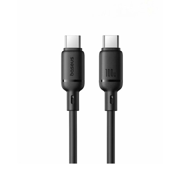 Интерфейсный кабель Baseus Silky Type-C to Type-C 100W 1m Black (P10377704113-00)