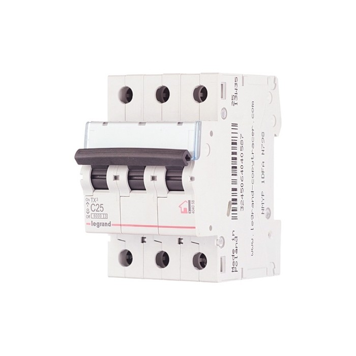 Автоматический выключатель Legrand 404058 3П С 25A TX3 6000 6kA
