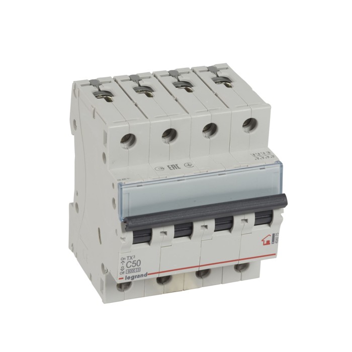 Автоматический выключатель Legrand 404075 4П С 50A TX3 6000 6kA