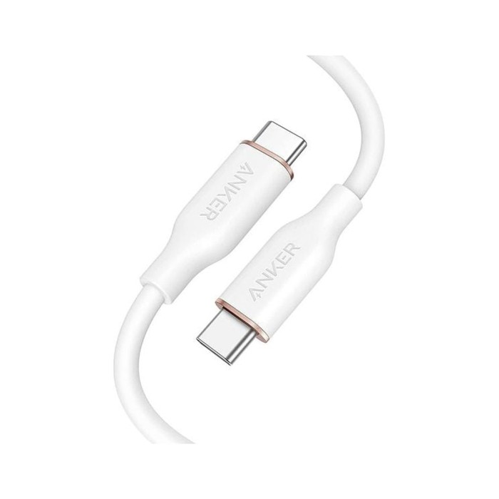 Интерфейсный кабель Anker PowerLine III Flow USB-C to USB-C (A8552H21) Белый