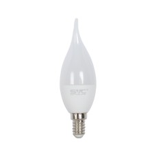 Лампа светодиодная SVC LED CB35-7W-E14-6500K Свеча на ветру Холодный
