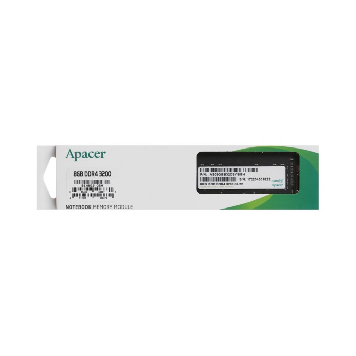Модуль памяти для ноутбука Apacer ES.08G21.GSH 8GB 3200MHz
