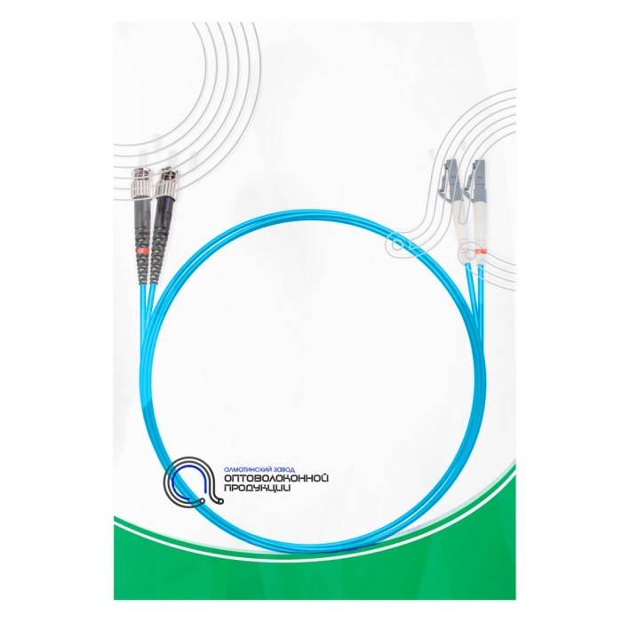 Патч Корд Оптоволоконный LC/UPC-ST/UPC MM OM3 50/125 Duplex 3.0мм 1 м