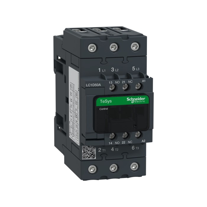 Контактор SE LC1D50AB7 3Р 50А 24В 50/60Гц винт.зажим E-Link