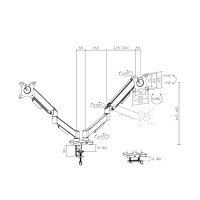 Настольный кронштейн Brateck LDT97-C024 для 2-х мониторов (17"-32")