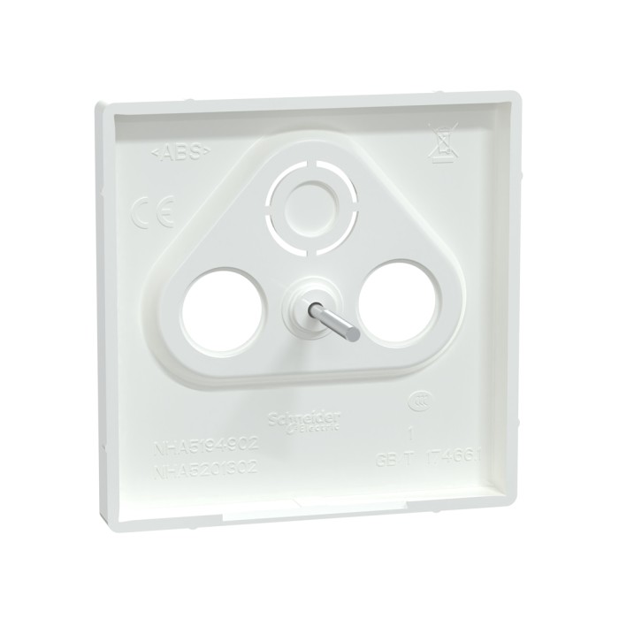 Центральная накладка MERTEN MTN4123-6035 D-Life TV розетки, 2/3 отверстий белый лотос