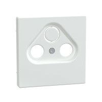 Центральная накладка MERTEN MTN4123-6035 D-Life TV розетки, 2/3 отверстий белый лотос