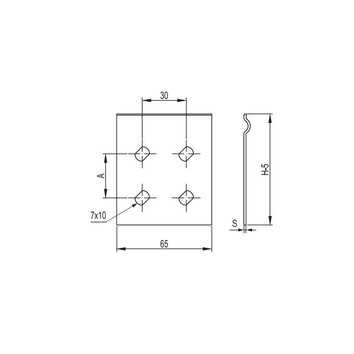 Пластина соединительная GTO DKC 37303R H80