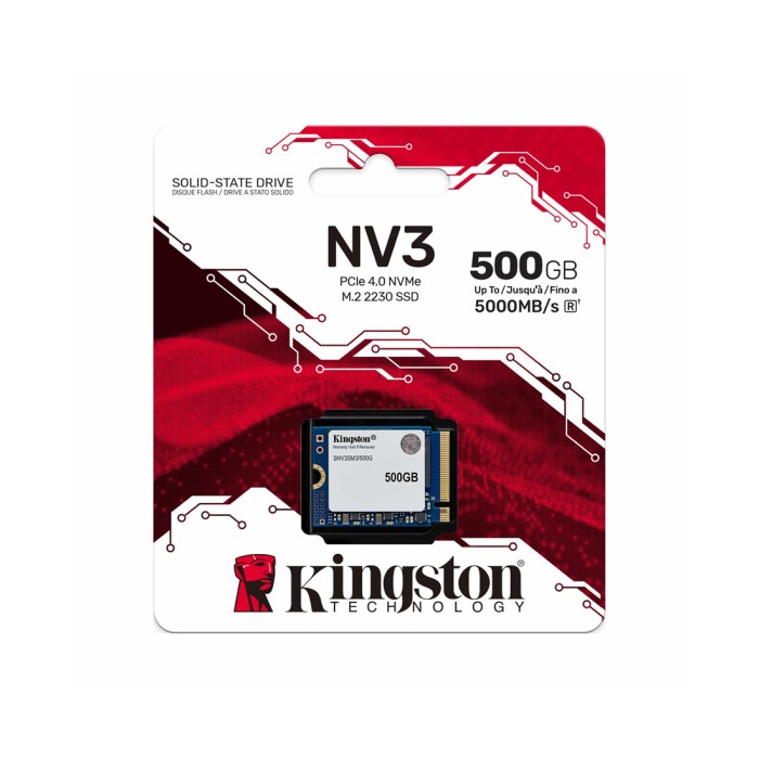 Твердотельный накопитель SSD Kingston SNV3SM3/500G 500GB Mini M.2 2230 PCIe Gen4 x4