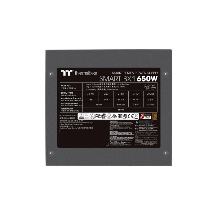 Блок питания Thermaltake Smart BX1 D2D 650W (Bronze)