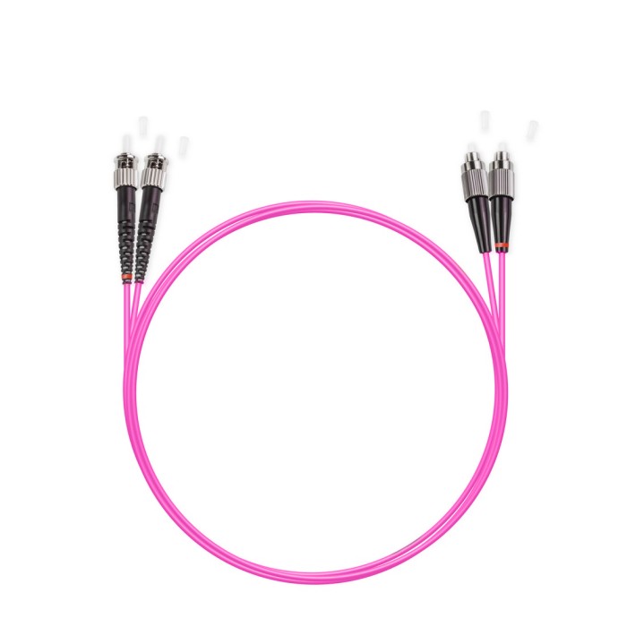 Патч Корд Оптоволоконный FC/UPC-ST/UPC MM OM4 50/125 Duplex 3.0мм 1 м