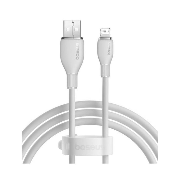Интерфейсный кабель Baseus Pudding USB to iP 2.4A 2m White (P10355700221-B2)
