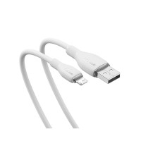 Интерфейсный кабель Baseus Pudding USB to iP 2.4A 2m White (P10355700221-B2)