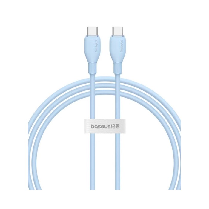 Интерфейсный кабель Baseus Ultra-Fast USB-C to USB-C 100W 1m Blue (P10376302312-01)