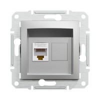 Розетка компьютерная SE EPH4300161 Asfora RJ45 кат.5e механизм алюминий