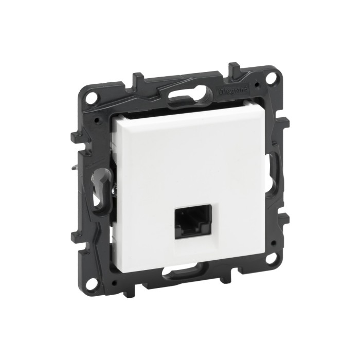 Информационная розетка одинарная Niloe Step RJ45 Кат.6 UTP Белый new