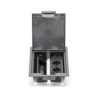Лючок напольный c изменяемой глубиной DKC 88308 8 модулей Чёрный