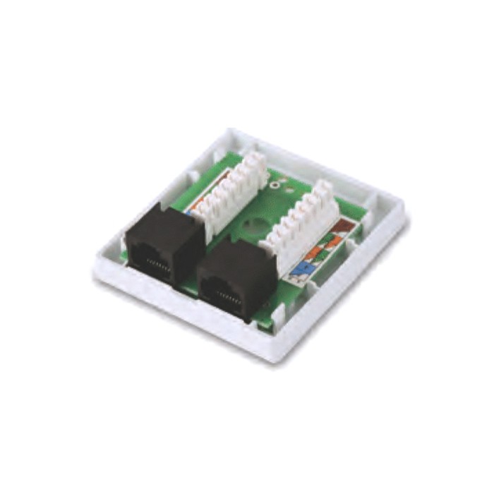 Розетка Настенная телекоммуникационная 2 Модуля SHIP A184-2