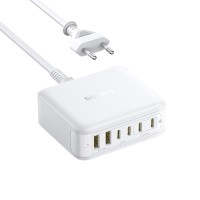 Адаптер питания Baseus EnerFill FH21 Desktop Charging Station 4C+2U 120W EU Moon White