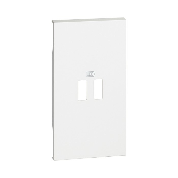 Лицевая панель Bticino KW12C Living Now для заряд.уст-в USB 2 модуль белый