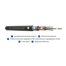 Кабель оптоволоконный ОККМC-0,22(G.652.D)-48-6кН