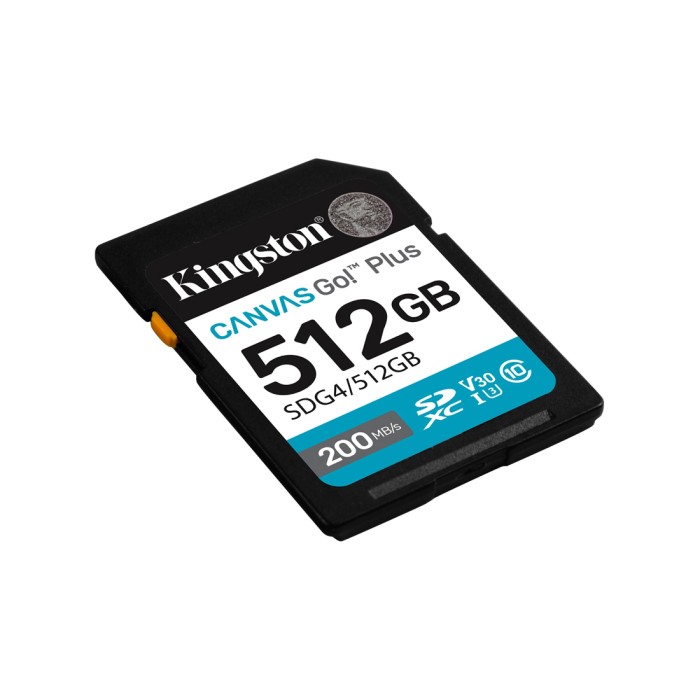 Карта памяти Kingston SDG4/512GB Canvas Go Plus Gen4 C10 UHS-I U3 V30 512GB
