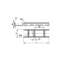 Лестничный лоток 80х400 плюс DKC LI8040 L 3000