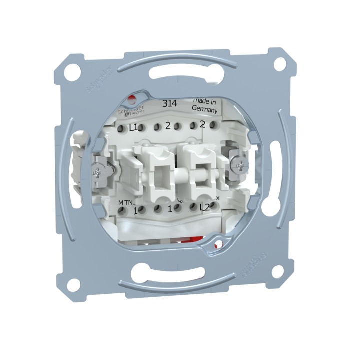 Переключатель мех-м MERTEN MTN3126-0000 D-Life 2 клавишный