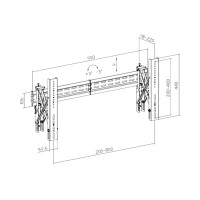 Кронштейн Brateck LVW02E-48T для видеостен, 37"-70"