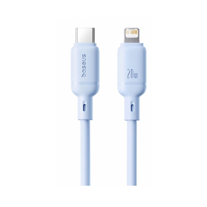 Интерфейсный кабель Baseus Silky Type-C to iP 20W 1m Blue (P10377700313-00)