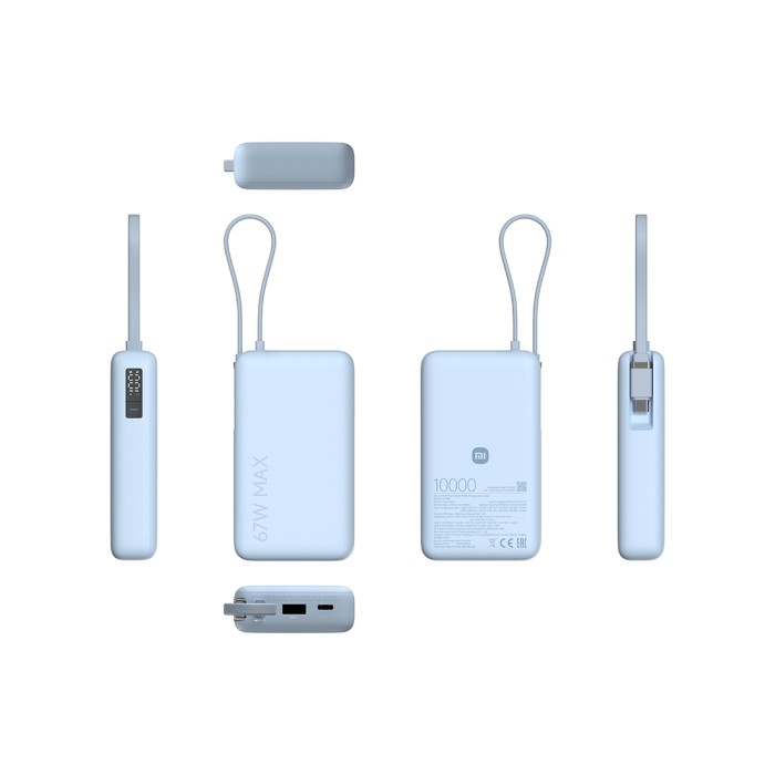 Портативный внешний аккумулятор Xiaomi 67W Power Bank 10000 (Integrated Cable) Ice Blue