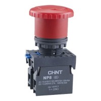 Кнопка управления CHINT "Грибок" 40мм с фиксацией NP8-11ZS/14 красная 1НО+1НЗ IP65