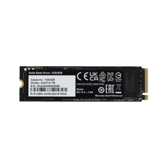 Твердотельный накопитель внутренний Gigabyte 7300 AORUS AG4731TB N 1TB M.2 2280 PCI-E 4.0x4 w/o heat