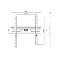 Кронштейн Brateck KL36-44F для ТВ и мониторов, 32"-75"